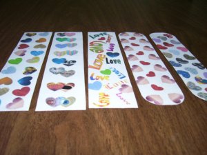 5 Bookmarks - Hearts
