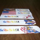 5 Laminated Bookmarks - God Bless The USA 1