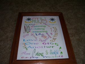 Family Rules Print/Poster/Sign