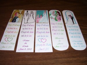 Today I Will Marry My Friend Laminated Bookmarks-Customized