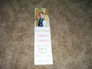 25 Laminated Bookmarks - Today I Will Marry My Friend 1-Customized