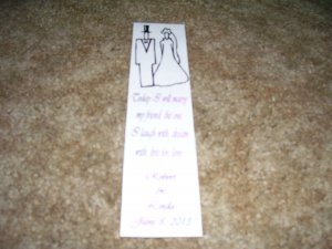 25 Laminated Bookmarks - Today I Will Marry My Friend 2- Customized