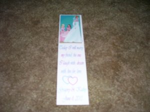25 Laminated bookmarks - Today I will marry my friend 3-Customized