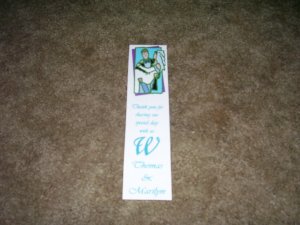 25 laminated bookmarks-Thank you for sharing our special day with us 2-Customized with monogram