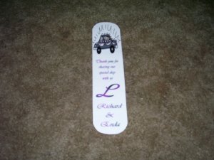 25 laminated bookmarks-Thank you for sharing our special day with us 3-Customized with monogram