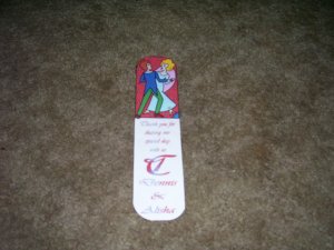 25 laminated bookmarks-Thank you for sharing our special day with us 4-Customized with monogram