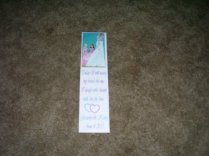 25 laminated bookmarks-Today I will marry my friend 5-customized