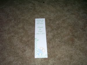 25 Laminated Bookmarks-With This Ring I Thee Wed 1-customized