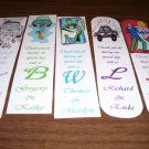 5 laminated bookmarks-Thank you for sharing our special day with us-customized