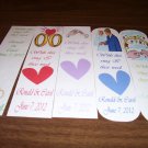 5 Laminated Bookmarks-With this ring I thee wed-customized
