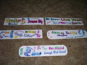 5 Laminated Bookmarks - Smile