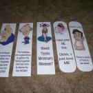 5 Laminated Bookmarks - Big Nose