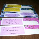 5 Laminated Bookmarks - Floral Corners