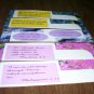 5 Laminated Bookmarks - Floral Corners