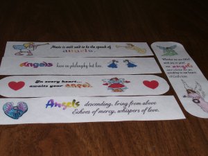5 Laminated Bookmarks - Angels
