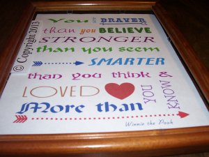 Winnie The Pooh Quote Printed Word Art Poster