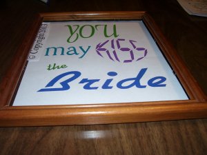 You May Kiss The Bride Printed Word Art Poster