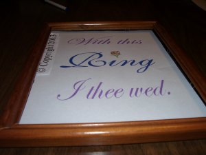 With This Ring I Thee Wed Printed Word Art Poster