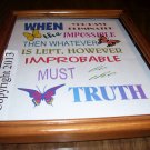 When You Have Eliminated The Impossible Printed Word Art Poster