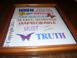 When You Have Eliminated The Impossible Printed Word Art Poster