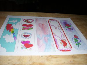 5 Laminated Bookmarks - Valentines #4