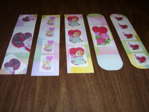 5 Laminated Bookmarks - Valentines #3