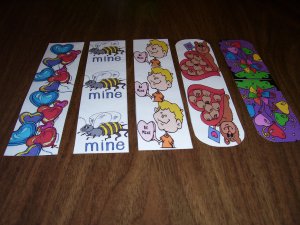 5 Laminated Bookmarks - Valentines #5