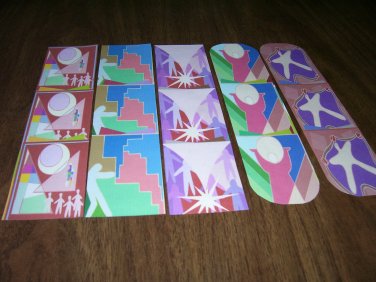 5 Laminated Bookmarks - Abstract 4
