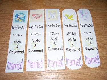 100 Save The Date Bookmarks - A