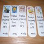 25 Personalized Bookmarks Thank you for coming to my party - "Andy"