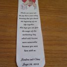 100 Personalized Laminated Wedding Favor Bookmarks - Ring Exchange 2