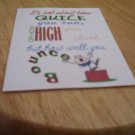 Set of 4 postcards with word design "Bounce"