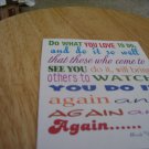 Set of 4 postcards with word design "Do What You Love"