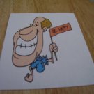 Set of 4 postcards with word design "Be Happy"