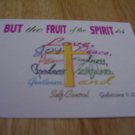 Set of 4 postcards with word design "Fruit of the Spirit'