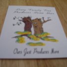 Set of 4 postcards with word design "Family Tree Produces Nuts"