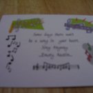 Set of 4 postcards with word design "Emory Austin quote - Sing Anyway"