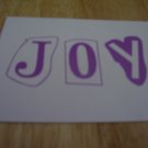Set of 4 postcards with word design "Joy"