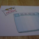 Set of 4 postcards with word design "Top Secret News"