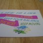 Set of 4 postcards with word design "Life Is Like Riding A Bike"
