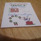 Set of 4 postcards with word design "Bounce"