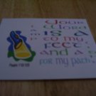 Set of 4 postcards with word design Scripture Psalm 119:105