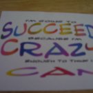 Set of 4 postcards with word design "I'm Going To Succeed"