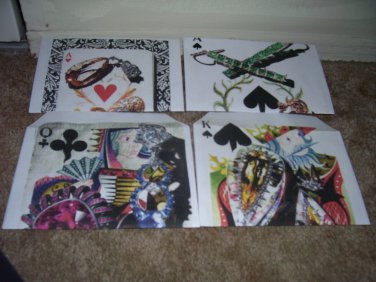 Set of 12 handmade envelopes Playing Cards and Jewels