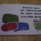 Set of 4 postcards with word design "There are no shortcuts"