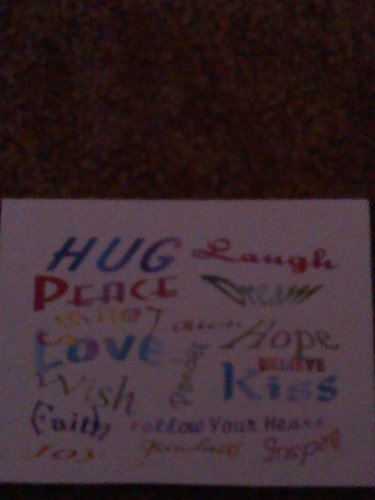 Set of 20 postcards "hug word art"