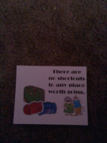 Set of 20 postcards "no shortcuts to any place worth going"