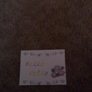 Set of 20 postcards "Hello Hello with purple daisies"