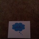 Set of 20 postcards "Hello in blue word cloud"