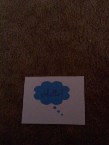 Set of 20 postcards "Hello in blue word cloud"